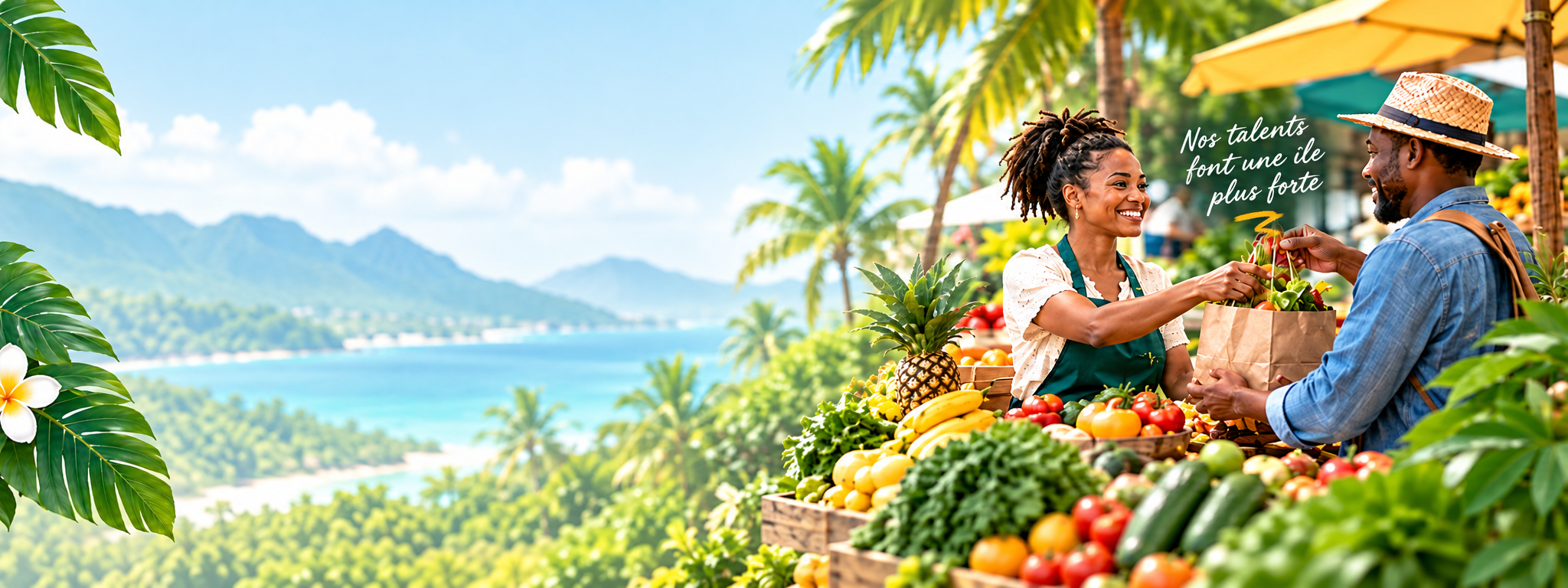 Marché local en Guadeloupe